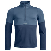 Herren-Sweatshirt Ortovox Fleece Light Zip Neck blau Blue Nunatak