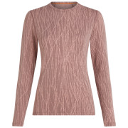 Damen-Funktionsshirt Icebreaker Women Merino 260 Tech Vertex LS Crewe Delta Lines AOP braun Summit/Blush/J
