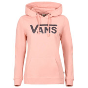 Damen-Sweatshirt Vans Wm Drop V Logo Hoodie grau/rosa Coral Cloud/Asphalt