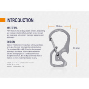 Karabiner Fenix Multifunktionaler Titankarabiner Fenix ALB-20