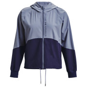 Damenjacke Under Armour Woven FZ Jacket blau Aurora Purple/Midnight Navy/Midnight Navy
