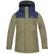 Kinder Winterjacke Hannah Kinam Jr II dunkelgrün burnt olive/mood indigo