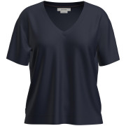 Damen-Funktionsshirt Icebreaker W Mer 150 Tech Lite SS Relax V Neck Tee dunkelblau Midnight Navy