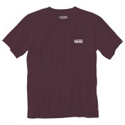 Herren-T-Shirt Vans MN Left Chest Logo Tee rot PortRoyale/White