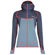 Damen-Sweatshirt Salewa Puez Hybrid PL W FZ grau 3866 ombre blue melange