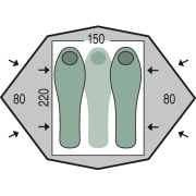Wanderzelt Pinguin Gemini 150