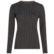 Damen-T-Shirt Icebreaker W Mer 260 Vertex LS Crewe On-Piste schwarz/weiß Black/Snow/J