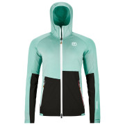 Damenjacke Ortovox Fleece Rib Hoody W hellblau aquatic ice