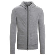 Herren Funktions-Sweatshirt Icebreaker Men Quantum III LS Zip Hoodie grau/schwarz Metro Heather/Black