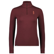 Damen-Funktionsshirt Mons Royale Cascade Merino Flex 200 1/4 Zip braun Dark Chocolate