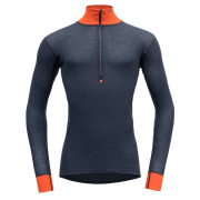 Herren-Funktionsshirt Devold Wool Mesh Man Half Zip Neck schwarz/orange Brick/Night