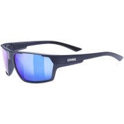 Sonnenbrille Uvex Sportstyle 233 P schwarz/blau Deep Space Mat/Mirror Blue