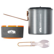Geschirrset GSI Outdoors Halulite Soloist orange/grau