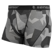 Herren funktionelle Boxershorts Sensor Merino Impress schwarz/grau Black/Camo