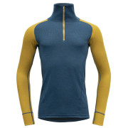 Herren-Rollkragenpullover Devold Duo Active Man Zip Neck gelb/blau Flood/Arrowwood