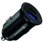 Auto-Adapter Swissten POWER DELIVERY USB-C + QUICK CHARGE 3.0 36W
