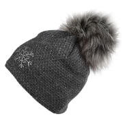 Dámská čepice s bambulí Sherpa Pham dunkelgrau DkGrey