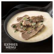 Fertigessen Expres menu Rindfleisch mit Meerrettichsauce