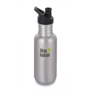 Flasche Klean Kanteen Classic 532 ml Sport Cap silber brushed stainless