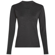 Damen-Funktionsshirt Icebreaker Women 200 MerinoFine™ Ace LS Mock Neck dunkelgrau Jet Hthr-011