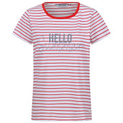 Damen-T-Shirt Regatta Odalis II weiß/rot Whi/MiaRdStr
