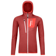 Damen-Sweatshirt Ortovox Fleece Grid Hoody W's 2023 orange blush