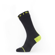 Wasserdichte Socken SealSkinz Briston 2023 schwarz Black/Neon Yellow
