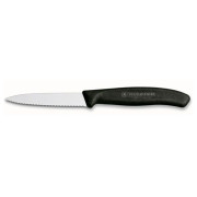 Gemüsemesser Victorinox gewellt 8 cm schwarz Black