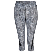 Damen 3/4 Leggings Dare 2b Worldly Capri weiß/schwarz Black/White