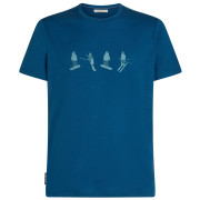 Herren T-Shirt Icebreaker Men Merino 150 Tech Lite SS Tee Snow Day blau Atlantis