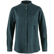 Damenhemd Fjällräven Övik Hemp Shirt LS W dunkelblau Mountain Blue