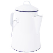 Kanne Bo-Camp Tea kettel enamel weiß/blau white/blue