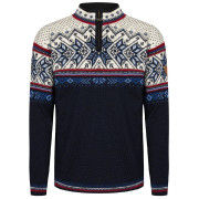 Herrenpullover Dale of Norway Vail Masc Sweater dunkelblau Midnightnavy Redrose Offwhite