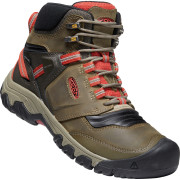 Herrenschuhe Keen Ridge Flex Mid Wp dunkelgrün DarkOlive/Ketchup