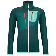 Damen-Sweatshirt Ortovox Fleece Grid Jacket W 2023 dunkelblau dark pacific