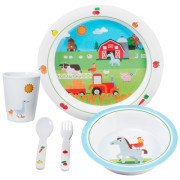 Kinder-Geschirrset Brunner Farm 3+ weiß