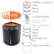 Geschirrset GSI Outdoors Halulite Dualist HS