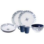 Geschirrset Brunner Set tête-à-tête Blue Ocean 8 pcs weiß