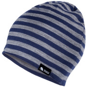 Mütze Zulu Cap Merino grau/blau narrow stripes blue-grey