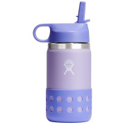 Kindertrinkflasche Hydro Flask Kids Wide Mouth 12 oz Straw Lid/Boot lila wisteria