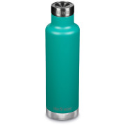 Edelstahl-Thermoflasche Klean Kanteen Insulated Classic Narrow 25oz (w/Pour Through Cap) türkis blue