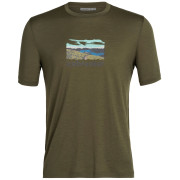 Herren-T-Shirt Icebreaker Men Tech Lite II SS Tee Trailhead grün loden