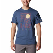 Herren-T-Shirt Columbia Csc™ Seasonal Logo Tee dunkelblau Dark Mtn, Linear Drifts