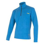 Herren-Sweatshirt Sensor Merino Upper kurzer Reißverschluss blau Blue