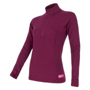Damen-Funktionsshirt Sensor Merino DF mit Reißverschluss lila Lilla