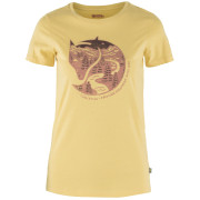 Damen-T-Shirt Fjällräven Arctic Fox Print T-shirt W gelb Mais Yellow