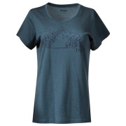 Damen-T-Shirt Bergans Graphic Wool W Tee dunkelblau Orion Blue