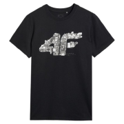 Herren-T-Shirt 4F Tshirt M3132 schwarz DEEP BLACK