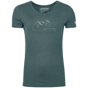 Damen-T-Shirt Ortovox 150 Cool Vintage Badge T-shirt dunkelgrau Dark Arctic Grey