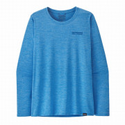 Damen-T-Shirt Patagonia W's L/S Cap Cool Daily Graphic Shirt - Lands blau Tree Trotter: Vessel Blue X-Dye